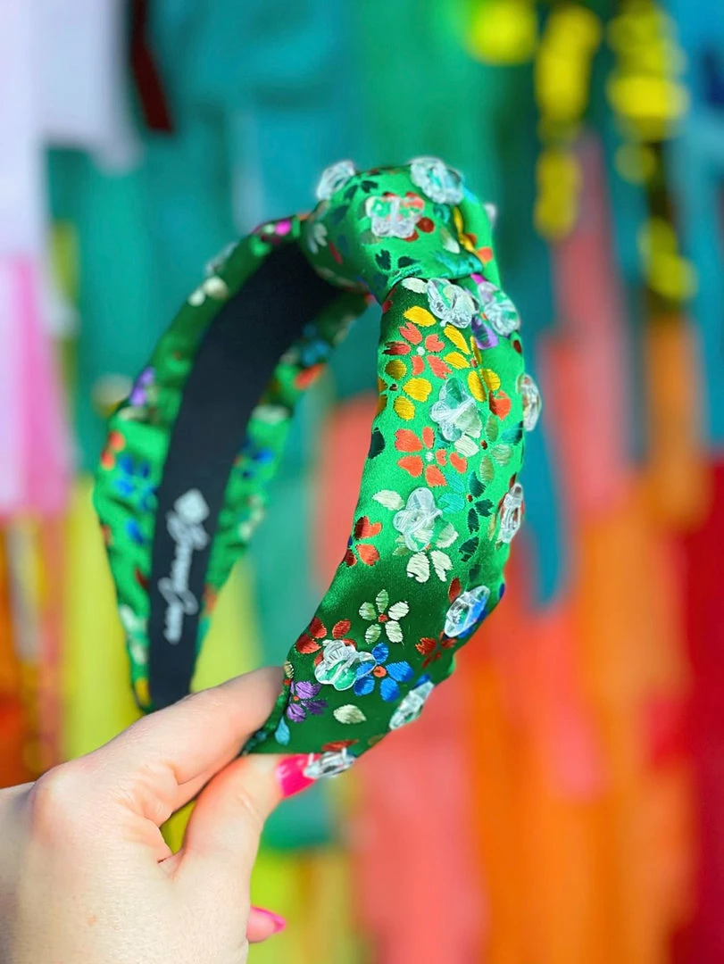 Flash Sale π Brianna Cannon Green Silk Rainbow Flower Headband With Crystal Butterflies Hats/Headbands/Scarves/Gloves βοΈ 5 Brianna Cannon Green Silk Rainbow Flower Headband With Crystal Butterflies Hats/Headbands/Scarves/Gloves