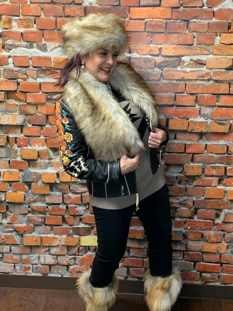 Best Sale ✨ The Sparkling Spur Taupe Fox Faux Fur Russian-Style Hat 🥰 5 The Sparkling Spur Taupe Fox Faux Fur Russian-Style Hat
