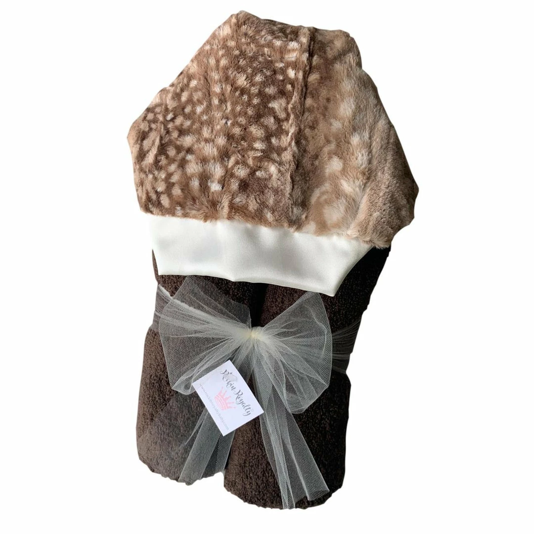 Budget β¨ The Sparkling Spur Plush Hooded Bath Towel - Fawn π 3 The Sparkling Spur Plush Hooded Bath Towel - Fawn