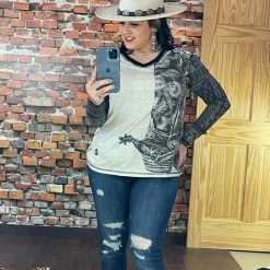 Double D Ranch Wear - Wild Horses Collection Hide Tickler Top Tops