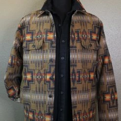 Outlet 🤩 Pendleton Jacquard CPO Wool 👕 Shirt Jacket 😉 14 Pendleton Jacquard CPO Wool Shirt Jacket