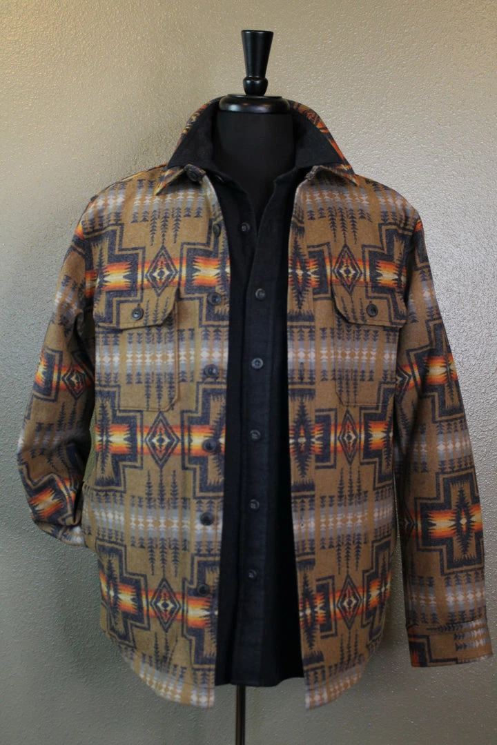 Outlet 🤩 Pendleton Jacquard CPO Wool 👕 Shirt Jacket 😉 8 Pendleton Jacquard CPO Wool Shirt Jacket