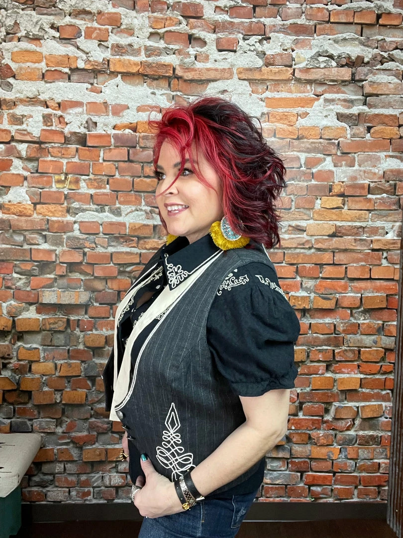 Best Sale ๐ Double D Ranch Wear - Maria Collection Bank Teller Vest Vests โญ 5 Double D Ranch Wear - Maria Collection Bank Teller Vest Vests