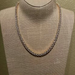 The Sparkling Spur New Arrivals 18" Gold Tennis Necklace