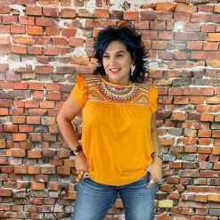 Hot Sale 🎉 Double D Ranch Wear - Folk Foray Collection Palomita Top Tops 🤩 12 Double D Ranch Wear - Folk Foray Collection Palomita Top Tops