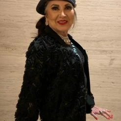 Tasha Polizzi Jackets Rosette & Leopard Jacket