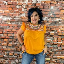 Hot Sale 🎉 Double D Ranch Wear - Folk Foray Collection Palomita Top Tops 🤩 14 Double D Ranch Wear - Folk Foray Collection Palomita Top Tops