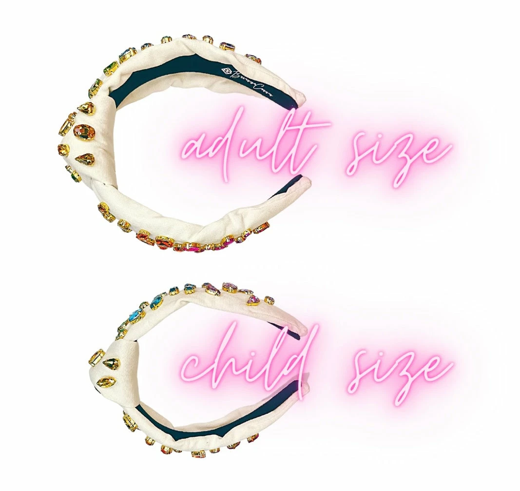 Brand new ๐ Brianna Cannon Ivory Headband With Rainbow Gradient Hand-Sewn Crystals (Mommy + Me Option) Hats/Headbands/Scarves/Gloves ๐ 8 Brianna Cannon Ivory Headband With Rainbow Gradient Hand-Sewn Crystals (Mommy + Me Option) Hats/Headbands/Scarves/Gloves