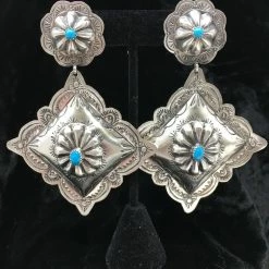 The Sparkling Spur Silver Southwest Earrings - Diamonds